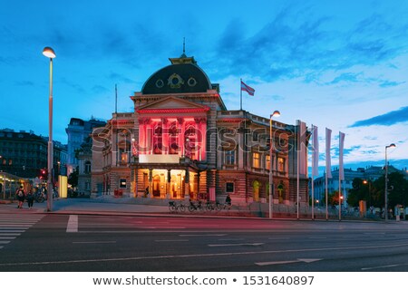 Stok fotoğraf: Volkstheater In Vienna Austria At Night