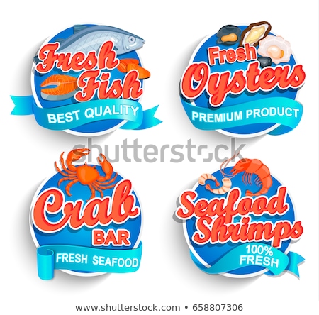 Zdjęcia stock: Vector Best Quality Seafood Restaurant Banner Set