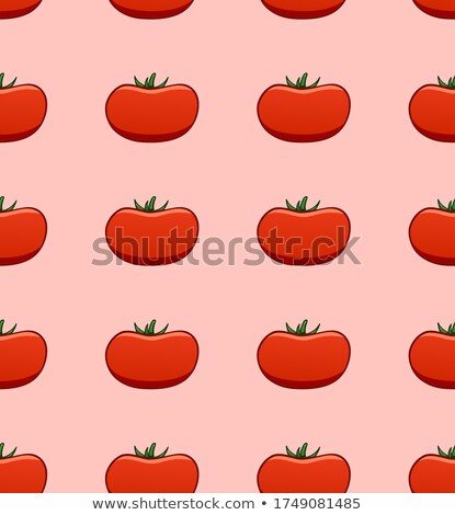 Сток-фото: Vegetables Seamless Pattern Vector Background Of Tomatoes And C