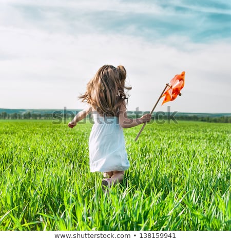 [[stock_photo]]: Girl And Windmill