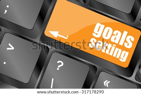 Goals Setting Button On Keyboard With Soft Focus Stockfoto © fotoscool