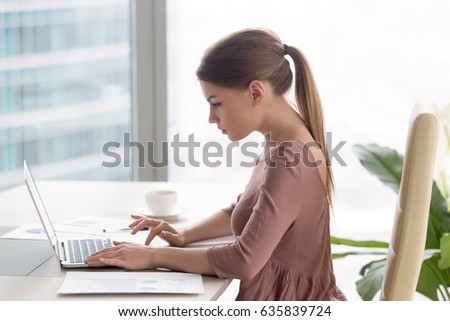 [[stock_photo]]: Young Female Broker Making Presentation Of Financial Paper Chart On Whiteboard