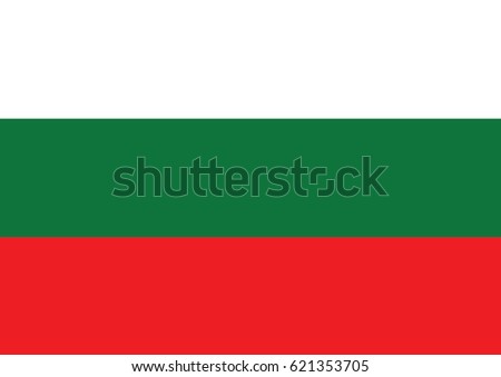 ストックフォト: Bulgaria Flag Vector Illustration On A White Background