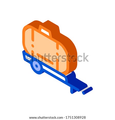 Uniaxial Trailer Vehicle Isometric Icon Vector Illustration Foto stock © pikepicture