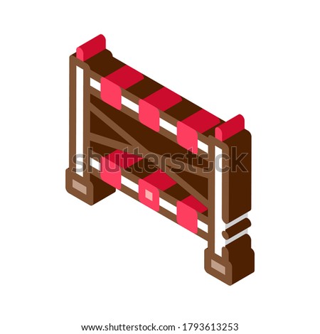 Sportive Barrier Isometric Icon Vector Illustration [[stock_photo]] © pikepicture