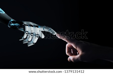 [[stock_photo]]: Cognitive Computing Concept As Future Technology With Businessma