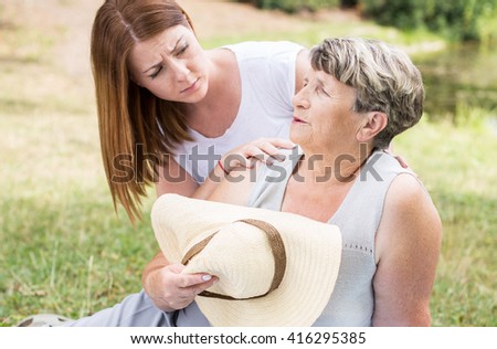 Stock photo: Summer Heat Stroke Grandmother