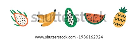 Foto stock: Fresh Ripe Organic Bananas Cluster With Sliced Pieces On White Background
