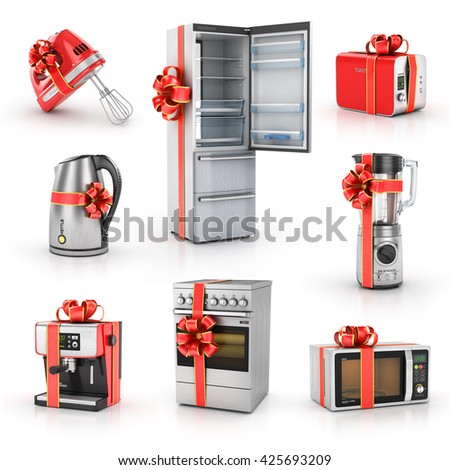 [[stock_photo]]: Gift Coffee Machine On White Background Isolated 3d Illustratio