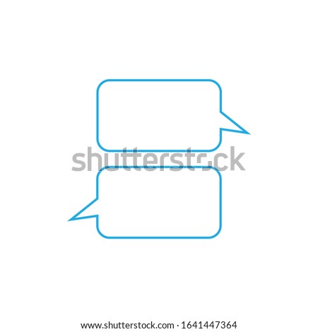 [[stock_photo]]: Blue Outline Communication Speach Chat Bubbles Can Be Used For Apps Web Manuals Instructions St