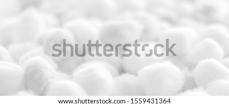 Stock foto: Organic Cotton Balls Background For Morning Routine Spa Cosmeti