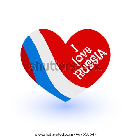 Stock fotó: The National Flag Of The Russia And The Inscription I Love Russia Vector Illustration