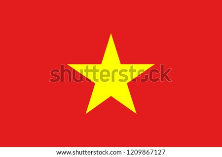 Сток-фото: Vietnam Flag Vector Illustration On A White Background