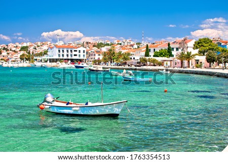 Novalja Island Of Pag Town Of Novalja Colorful Waterfront View Foto stock © xbrchx