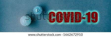 Stock fotó: Covid 19 Coronavirus Graphic Design Of Corona Virus Model Strain Cell Drawing On Red Black Blackboar