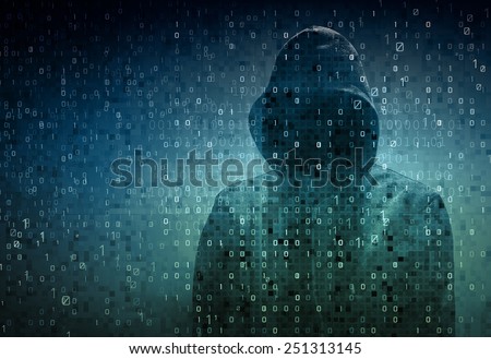 Stock photo: Mysterious Man With Security Concept