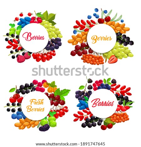 Stockfoto: Framing Of Bunches Of Ripe Juicy Cherries On A White Background Isolated Decorative Fruit Frame M