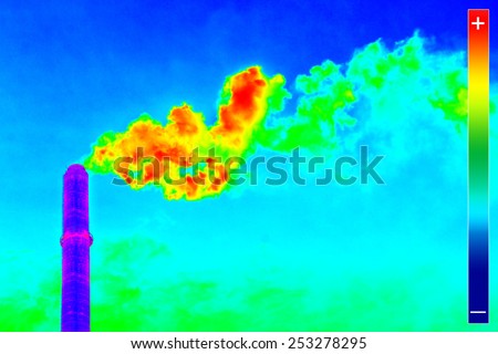 Stockfoto: Infrared Thermography Image Showing The Heat Emission When Woman