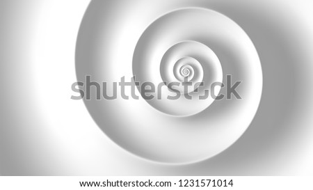 Stock foto: White Abstract Soft Smooth Plaster Background With Curl Spiral Pattern