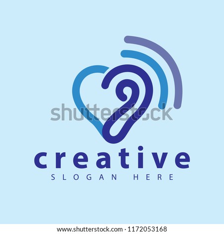 Stockfoto: Hearing Logo Template Vector Icon