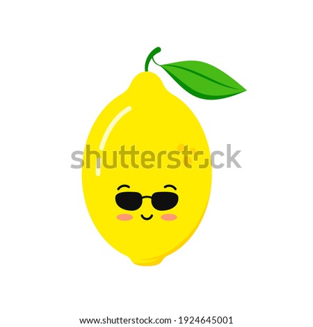 [[stock_photo]]: Smiling Yellow Lemon Fresh Fruit With Green Leaf Cartoon Mascot Character Holding A Blank Sign