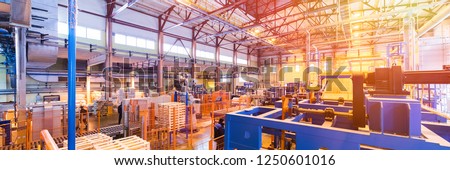 ストックフォト: Fiberglass Production Industry Equipment At Manufacture Background