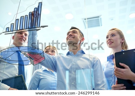 Stockfoto: Analyzing Statistic Data With Colleague