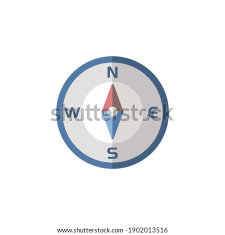 Stock fotó: Compass North West Direction Icon Weather And Map Glyph Vector Illustration