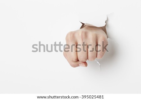 Stok fotoğraf: Front View Of Punching Fist