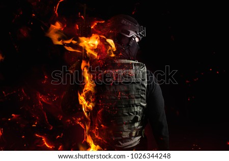 [[stock_photo]]: Soldier With Gun