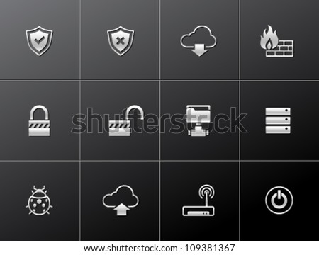 Stockfoto: Wifi Connection Signal Icon With Security Shield In The Circle