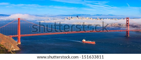 Stock fotó: Famous San Francisco Golden Gate Bridge In Late Afternoon Light