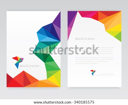 [[stock_photo]]: Colorful Orange And Blueabstract Geometric Low Poly Style Vector Illustration Graphic Background