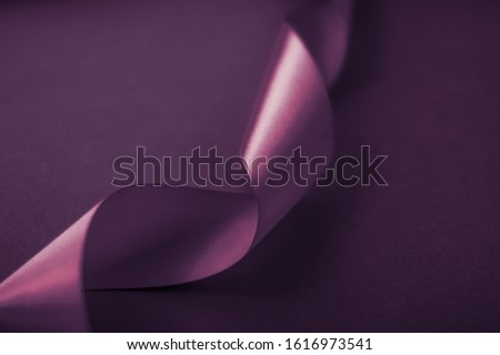 [[stock_photo]]: Abstract Curly Silk Ribbon On Purple Background Exclusive Luxur