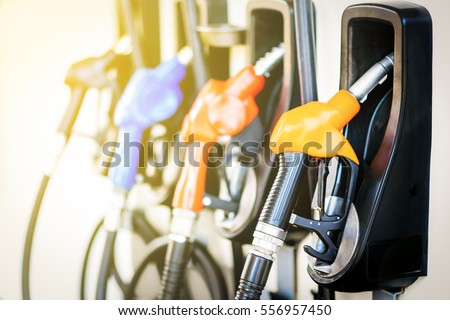 Stock fotó: Red Gas Station Pump Gasoline And Petroleum Industry Equipment Flat Style Vector Illustration On Wh