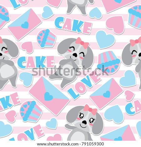 Stock fotó: Valentines Day Dogs With Envelope