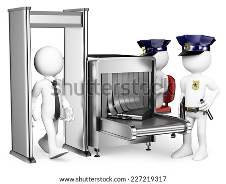 Seguridad del hombre 3D con escáner Foto stock © Texelart