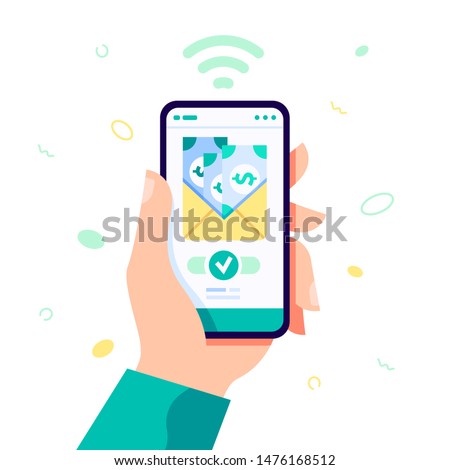 Foto stock: Smart Phone With Dollars