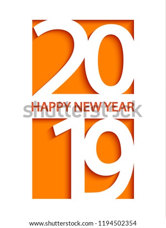 Stok fotoğraf: 2019 Happy New Year Symbol With Other Years