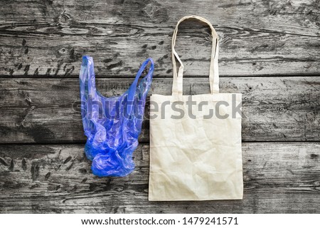 Сток-фото: Zero Waste Concept Use Plastic Bags Or Multi Use Bags Zero Waste Green And Conscious Lifestyle Con