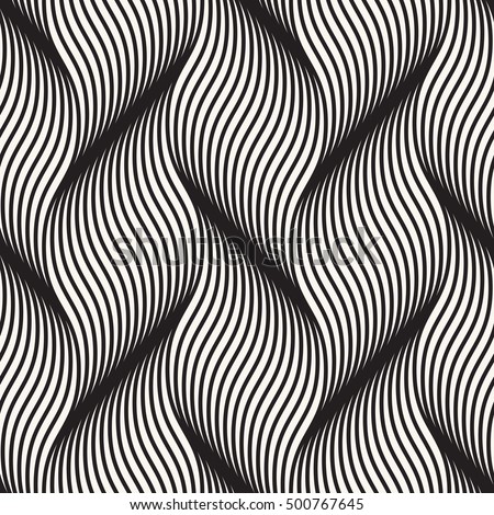 Stock photo: Curly Seamless Striped Pattern Vector Stylish Endless Background Creative Wavy Texture