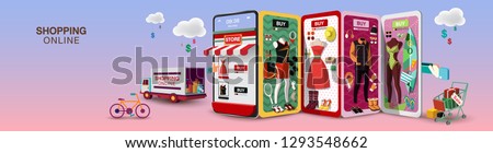 Stock photo: 3d People With Mobile Phone And App Icons On White Background