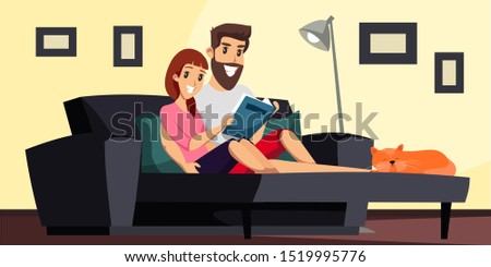 Foto stock: Composite Image Of Couple On Books