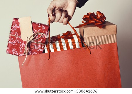 Bolsa de compras navideña Foto stock © nito