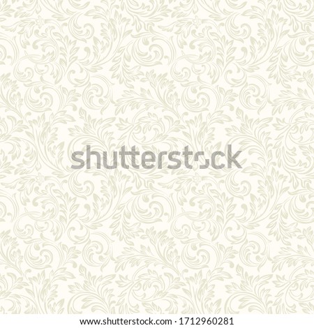 Foto stock: Rococo Pattern Texture Vector Floral Ornament Decoration Royal Ements Victorian Engraved Retro De