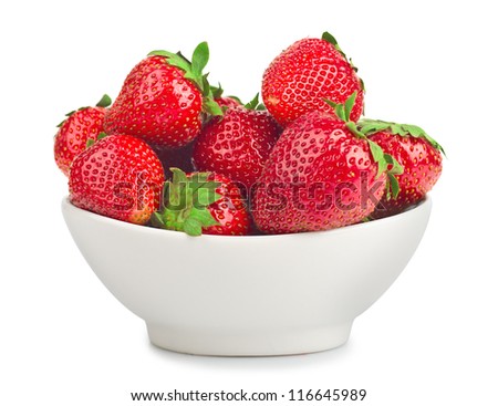 [[stock_photo]]: Strawberries In White Bowl Fresh Strawberries Beautiful Strawberries