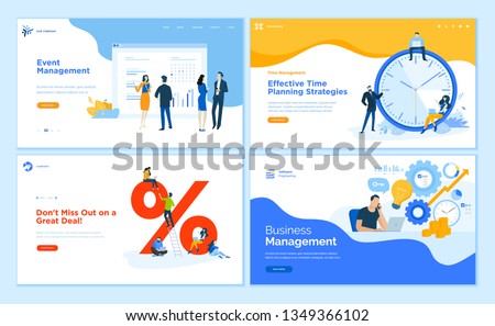Business Management App Interface Template Foto stock © PureSolution