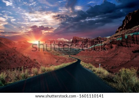 [[stock_photo]]: Scenic Drive In Capitol Reef National Park