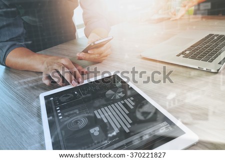 Stock photo: Laptop With Business Scheme