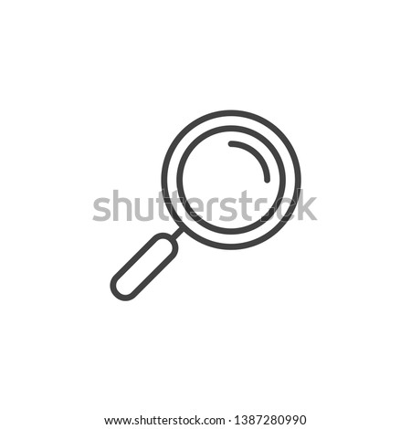 Outline Loupe Icon Isolated On White Background Сток-фото © Myvector